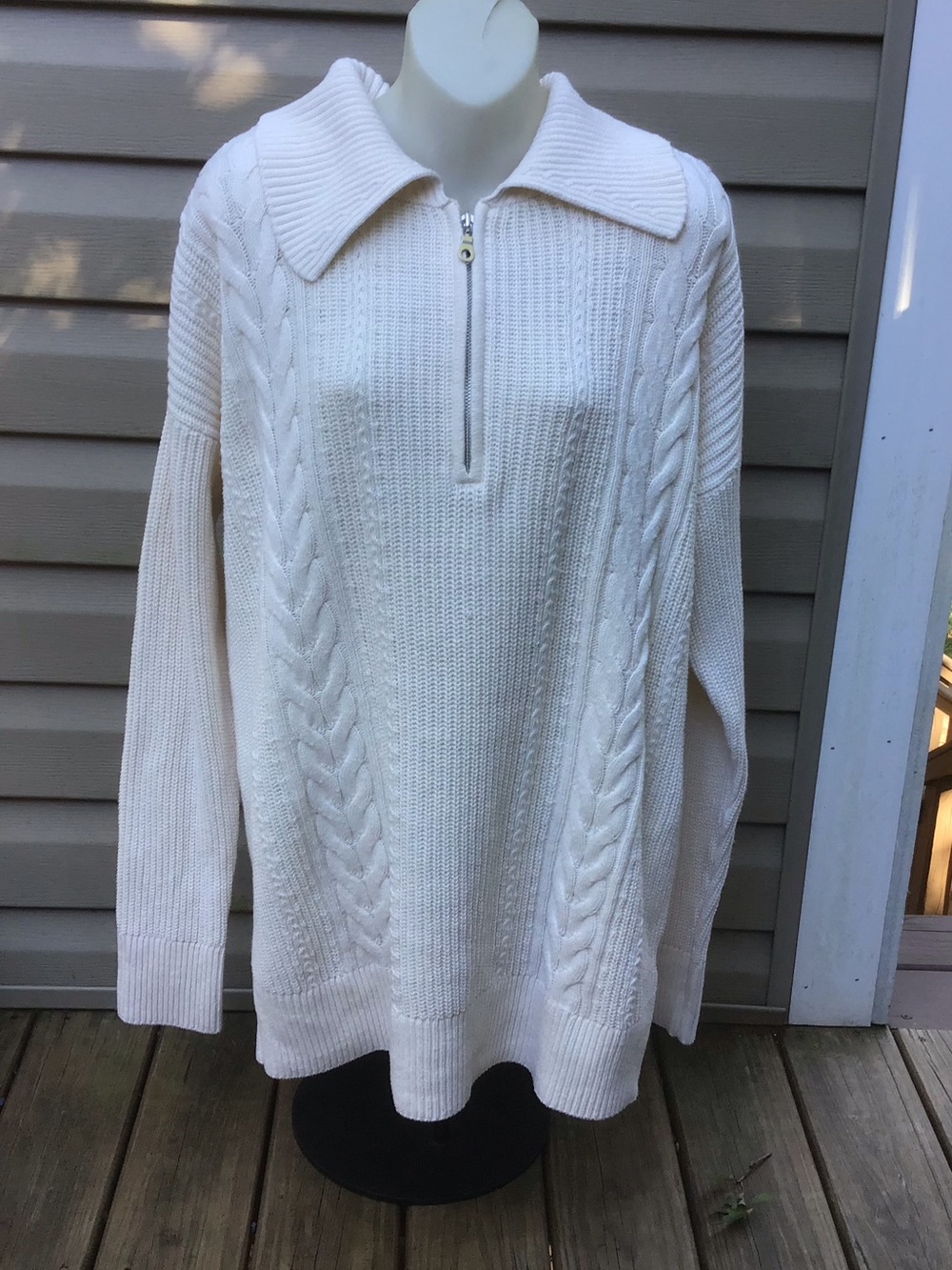 Style & Co. Cable Knit Long Sweater,  Large